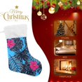 thumbnail image 4 of Coolnut 17.7 Inch Christmas Stockings, 2 PCS Beautiful Tropical Flowers and Leaves Presonalized Large Stocking Sock for Family Holiday Xmas Party Decorations, 4 of 7