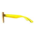thumbnail image 3 of Womens Mod Flat Panel Shield Rectangular Oversize Retro Sunglasses Yellow, 3 of 4