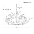thumbnail image 2 of Regina Andrew 16-1064 Antler 6 Light 33" Wide Antler Candle Style Chandelier - Silver, 2 of 7