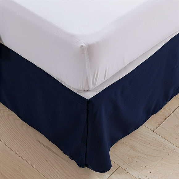 Bed Skirt for Easy Installation, Tailored Design Microfiber Pleated Bed Skirt with Anti-Static Fade Resistant Fabric, Wrinkle Resistant, Simple Elegant Design for Year-Round Use (King Size)