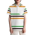 thumbnail image 4 of oqasdz Carnival Striped Boys Polo Shirts with Buttons Lapel Collar Pocket Top for and Youth Lightweight Soft Durable Summer Dailywear, 4 of 4