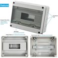 thumbnail image 3 of Caja eléctrica impermeable para exterior de una pieza IP65, 12 módulos, plástico ABS IP65, 3 of 5