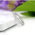 thumbnail image 2 of .925 Sterling Silver Eternity Bezel Stackable Ring Band, Cubic Zirconia, Giorgio Bergamo Size 10, 2 of 6