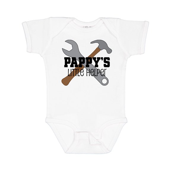 Inktastic Pappy's Little Helper Grandchild Boys Baby Bodysuit