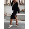 thumbnail image 3 of EASYBRAUS Women Two Piece Maxi Skirt Set Button Cardigan Solid Summer 2026 Casual Outfit S-3XL, 3 of 6