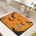 thumbnail image 3 of Halloween Bat Spider Web Dish Drying Mat Coffee Bar Mat Absorbent Heat Resistant 18x24 Inch Inch Dishes Plate Glass Dry Draining Pad for Dining Table Coffee Bar, 3 of 7