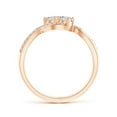 thumbnail image 2 of ANGARA Natural Two Stone Diamond Split Shank Ring in 14K Rose Gold for Women (Size-3.5mm| Color-I-J| Clarity-I1-I2) | April Birthstone, Anniversary, Jewelry Gift for Women | Natural Diamond Ring, 2 of 8