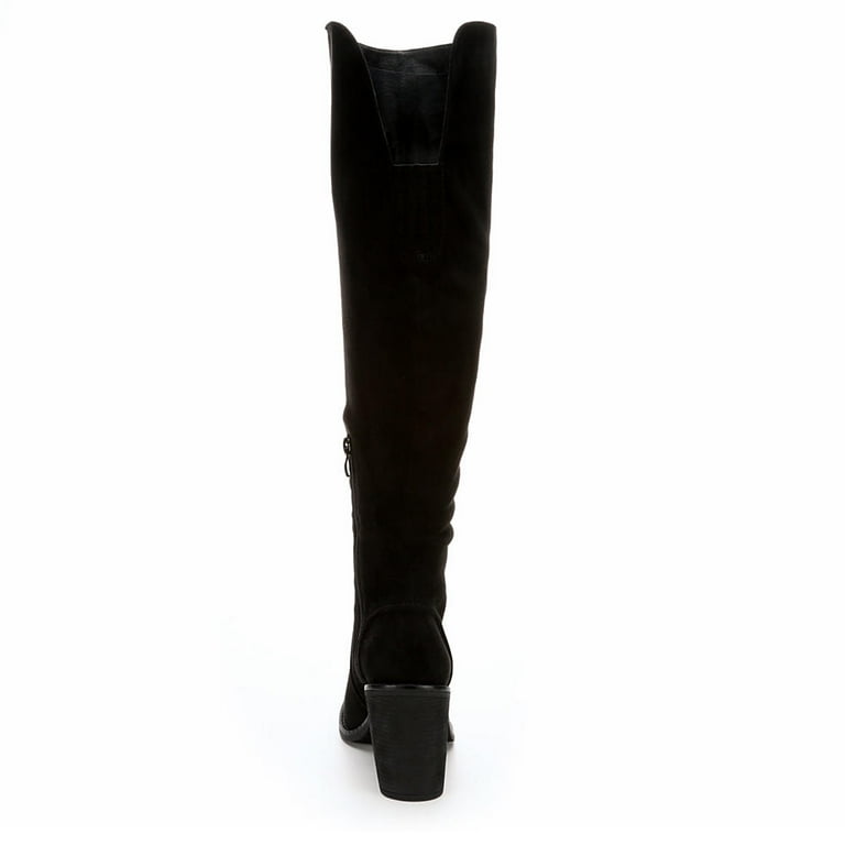 Eva & Zoe Womens Gabriella Over The Knee Boot Shoes, Black, US 11