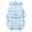 Z116-Light Blue, variant on Rainbow Cloud Print Backpack Pom Pom Pendant Orthopedic Spine Support Waterproof Large Capacity Back To School Bookbag