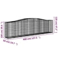 thumbnail image 2 of vidaXL Gabion Basket Arched Gabion Basket Planter for Flower Galvanized Iron, 2 of 6