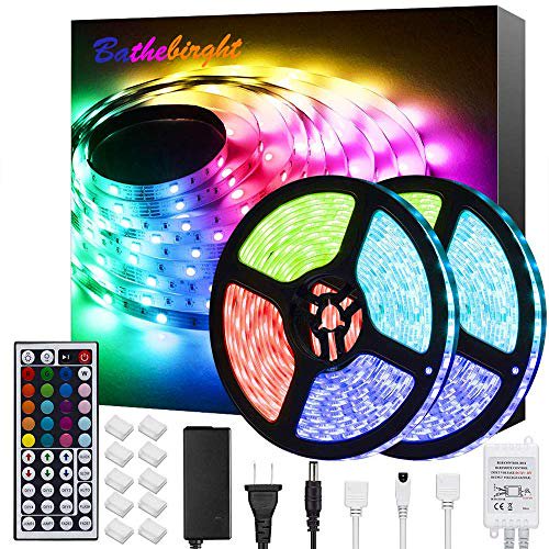 Bathebright LED Strip Lights 32.8ft RGB LED Light Strip with Remote