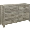 thumbnail image 2 of 6 - drawer wooden dresser with satin nickel pulls, gray finish - Great for bedroom use, 2 of 2