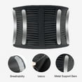 thumbnail image 4 of Back Brace Support Belt-Lumbar Support Back Brace for Back Pain, Sciatica, Scoliosis, Herniated Disc Adjustable Support Straps-Lower Back Brace with Removable Lumbar Pad for Men & Women, 4 of 5