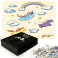 thumbnail image 3 of Ambesonne Unicorn Jigsaw Puzzle, Pastel Flying Pony Art, Heirloom-Quality Fun Activity for Family Durable Cardboard, 1000 pcs, Multicolor, 3 of 6