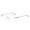 Red, variant on Pink Ultra-light Anti-blue Light Reading Glasses Glasses Frame for Women Oval Fashion Rimless Readers Eyeglasses Frame TR90