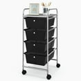 thumbnail image 2 of Spaco 4-Drawer Cart Storage Bin Organizer Rolling with Plastic Drawers-Black, Craft Organizers and Storage, Multipurpose Organizer Cart for Home, Office, School, 2 of 5