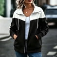 thumbnail image 4 of Lnmiateer Womens Long Sleeve Zip Up Hooded Sweatshirt Lightweight Casual Full Zip Jacket Fashion Outerwear for Autumn & Winter, 4 of 9