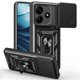 thumbnail image 1 of For Xiaomi Redmi Note 14 5G Case with Slide Camera Lid PC TPU Kickstand Phone Cover - Black, 1 of 5