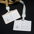 thumbnail image 4 of Labymos Horizontal Transverse Aluminum Alloy ID Name Card Case Business Work Card Badge Holder with, 4 of 6