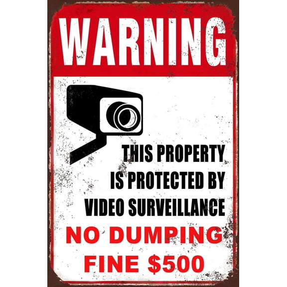 Retro Vintage Funny Metal Tin Sign 6"x8" Warning Attention Monitoring Bar Pub Club Cafe Home Restaurant Kitchen Outdoor Indoor Christmas Wall Decor Art Post Gifts for Man Women t-q00-012