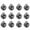 Black White, variant on FVDPWYE 12 Pieces 2.4 inch Cow Pattern Christmas Balls Multifunctional Western Theme Brown White