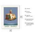 thumbnail image 2 of Saint Tropez France - Vintage Travel Poster by Émile Gaud c.1929 - Bamboo Fine Art 290gsm Paper Print (Unframed) 24x32in, 2 of 4