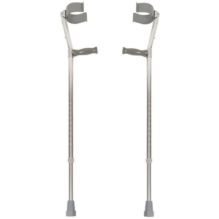 PCP Push-Button Forearm Crutches, Chrome, Junior