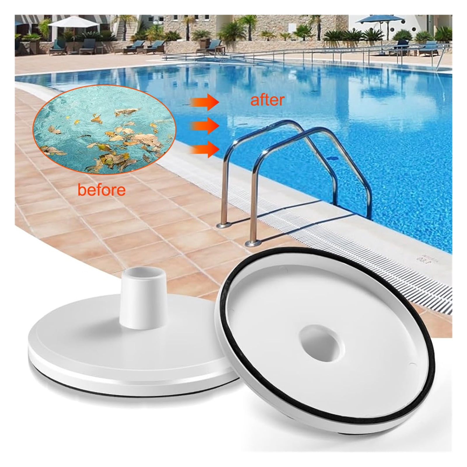 Skimmer Vacuum Hose Adapter Plate Replacement In-Ground Pool Skimmer Vac Plate Swimming Accessories ,Efficient Cleaning