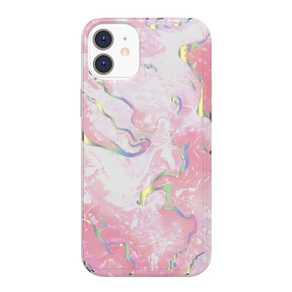 onn. Phone Case for iPhone 12 / iPhone 12 Pro - Pink Pearlescent Swirl