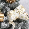 thumbnail image 4 of Cinta decorativa de Navidad con alambre dorado Ribbli de 6,4 cm y 36,6 m, 4 of 6