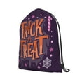 thumbnail image 2 of XMXT Unisex Drawstring Backpack for Women Men, Trick or Treat Candy Pattern Waterproof Gym Bag String Bags for Shopping Sport Travel, s, 2 of 8