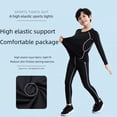 thumbnail image 3 of Ropa ajustada para niños Ropa de entrenamiento Ropa de secado rápido para niños Ropa de fitness Otoño e invierno Baloncesto Fútbol Traje de baño Traje deportivo, 3 of 5