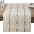 thumbnail image 1 of Saro Lifestyle Chemin de Table Moderne Brodé 16 x 108 Po. Polyester, Naturel, 1 of 1