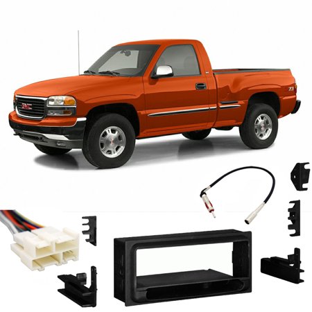 GMC Sierra 1500 1999-2002 Single DIN Stereo Harness Radio Install Dash