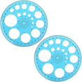 thumbnail image 1 of EIMELI 1pc 360° Circular Protractor  Drawing  Plastic Round Ruler Template with 16 Circles  Circle Stencil Measuring Tools  Building Formwork Office School Supplies(Color Random), 1 of 6