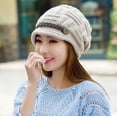 thumbnail image 2 of 1-Pack Women's Slouchy Knit Beanie Hat – Winter Warm Thick Cable Knit Beret Cap for Snow, Ski & Everyday Wear TIKA, 2 of 4