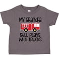 thumbnail image 3 of Inktastic Firefighter Grandpa Plays with Trucks Boys or Girls Toddler T-Shirt, 3 of 5
