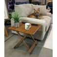 thumbnail image 2 of Solid Bamboo Folding Table Caramel Accent Tables, 2 of 5