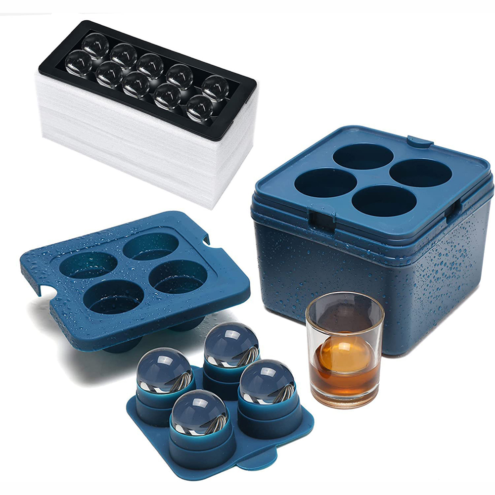 Clear Ice Ball Maker Tray 4 Cavity Large Clear Ice Balls And 10