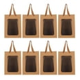 thumbnail image 1 of Bolsas de papel de regalo portátiles de 10 piezas bolsas de dulces de papel kraft con ventana transparente, 1 of 4