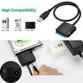 thumbnail image 3 of SATA to USB Cable - USB 3.0 to 2.5” SATA III Hard Drive Adapter - External Converter for SSD/HDD Data Transfer With 12V/2A Power Adapter, 3 of 8