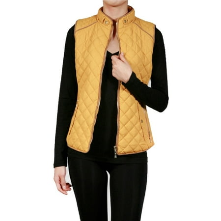 Women's Lightweight Quilted Padding Zip Up Jacket Vest-Plus Size Available (FAST & FREE