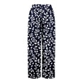 thumbnail image 5 of Dress Pants Women Petite High Waisted Wide Leg Summer Beach Vacation Pants Boho Lounge Casual Palazzo Trousers, 5 of 8