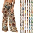 thumbnail image 1 of Pincandy Women See Through Sheer Mesh Pants Beach Swimsuit Bikini Bottom Cover up Party Club Elastic High Waist Wide Leg Pants, 1 of 7