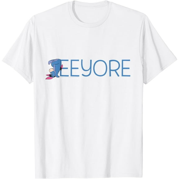 Winnie the Pooh Eeyore Classic Lettering Unisex Softstyle T-Shirt for Men Women Kids
