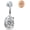 Teardrop-Large, variant on Real Solid G23 Titanium Belly Button Rings - 14G Internally Threaded 10mm Belly Ring Round  Star Teardrop CZ Navel Rings for Women