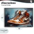 thumbnail image 4 of Stupell Industries Contemporary Red & White Sneakers Splash Black Framed Giclee Art, 18 x 12, by Creative Studio, 4 of 8