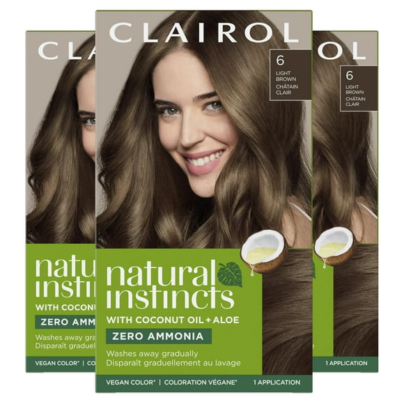 Tinte para el cabello Clairol Natural Instincts Demi-Permanent 6 Castaño claro