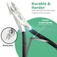 thumbnail image 5 of Cuticle Trimmer with Cuticle Pusher Stainless Steel Sharp Blades Double Spring Cuticle Nipper-Black, 5 of 9