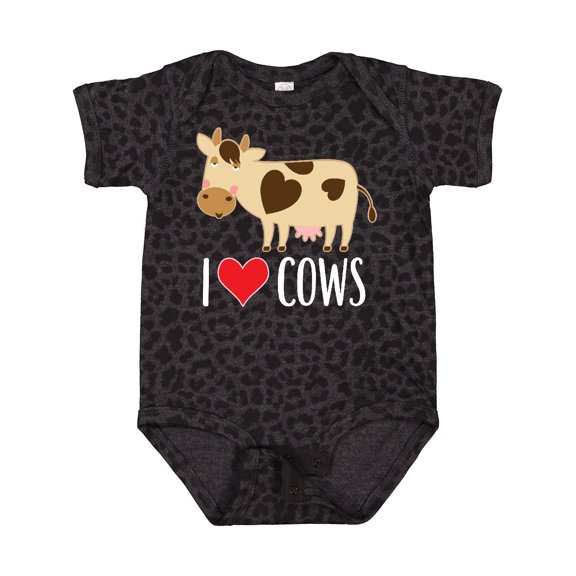 Inktastic I Love Cows Dairy Farmer Boys or Girls Baby Bodysuit